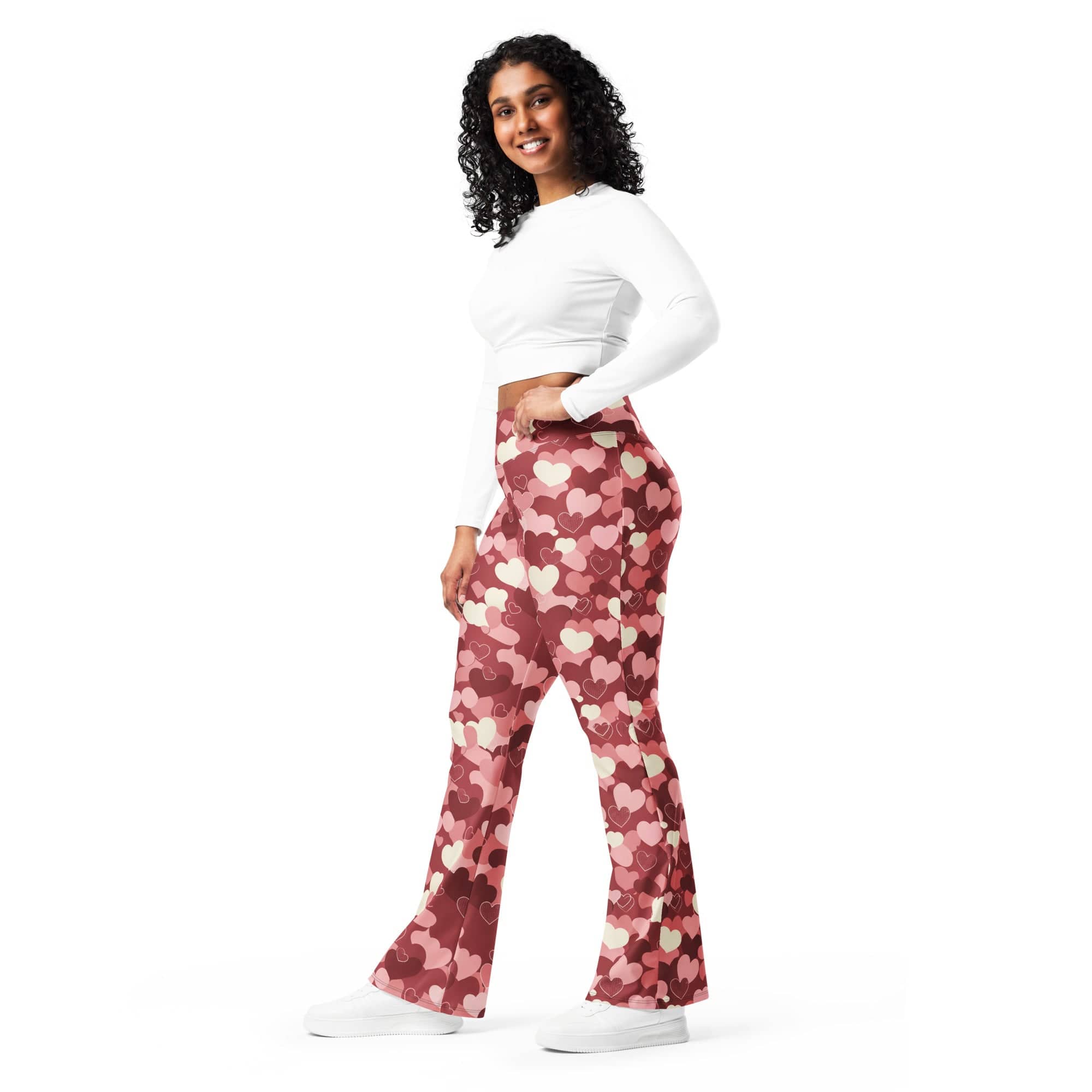 Valentine's Day Camo Flare Leggings