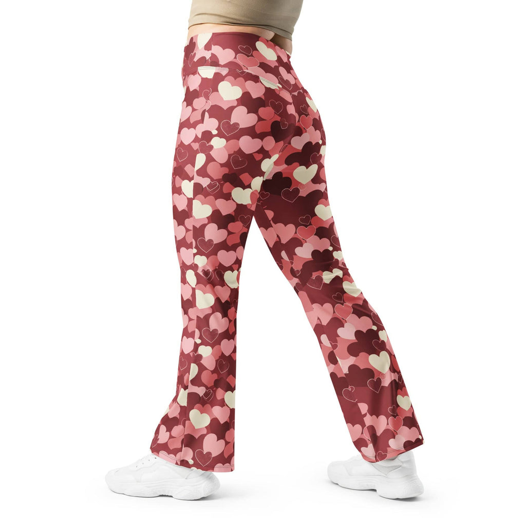 Valentine's Day Camo Flare Leggings