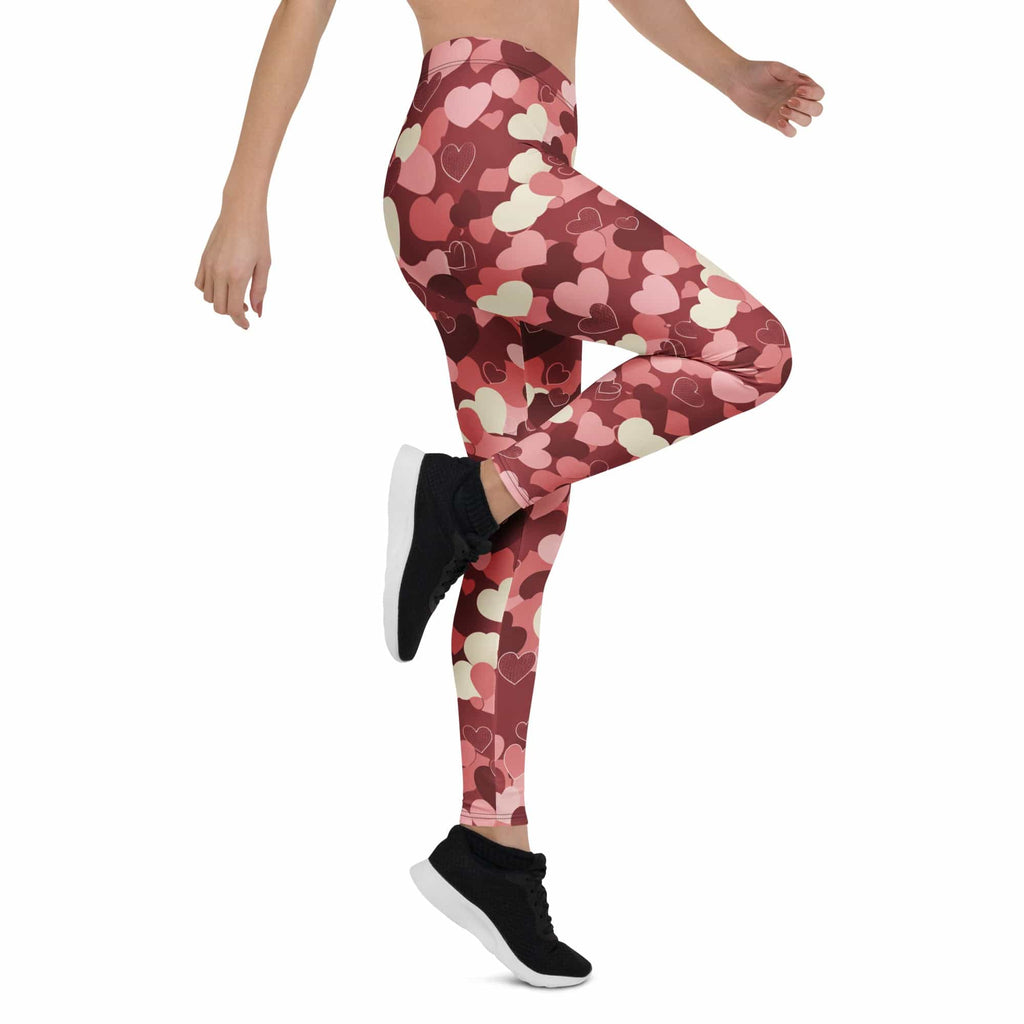 Valentine's Day Camo Leggings