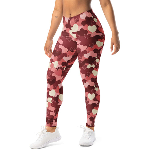 Valentine's Day Camo Leggings