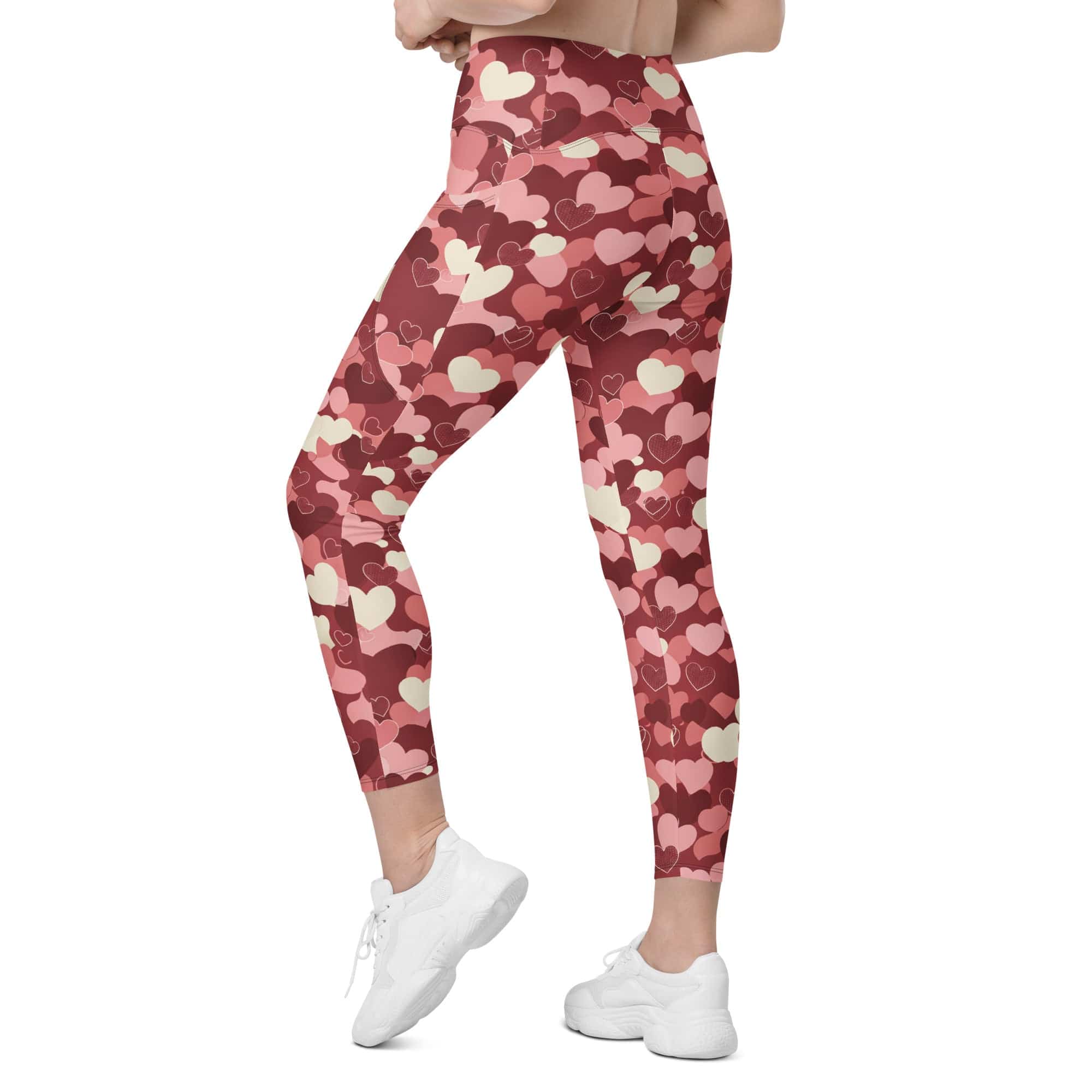 Valentine's Day Camo Leggings With Pockets
