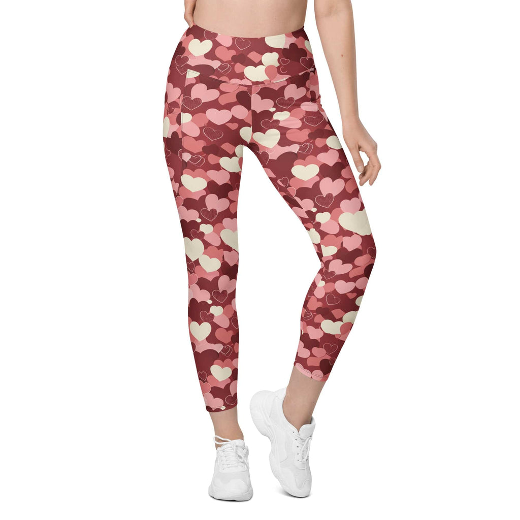 Valentine's Day Camo Leggings With Pockets