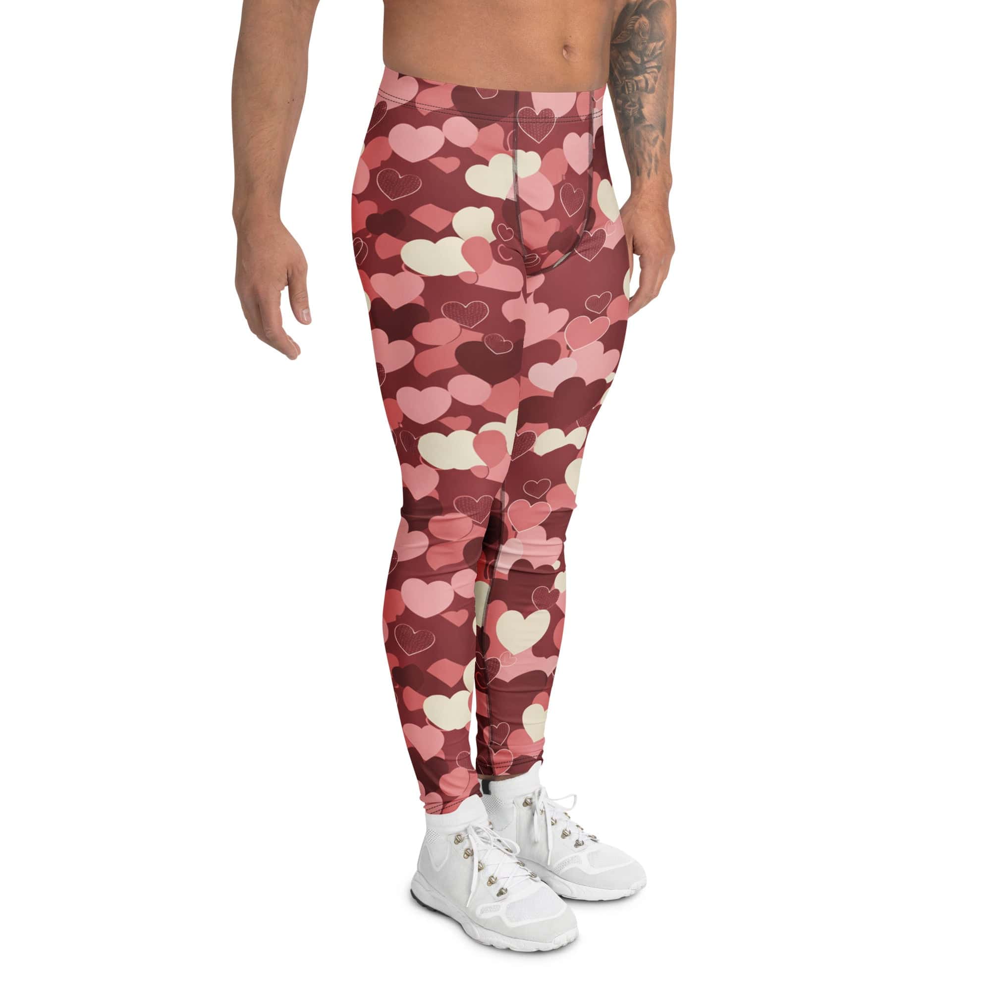 Valentine's Day Camo Men's Leggings