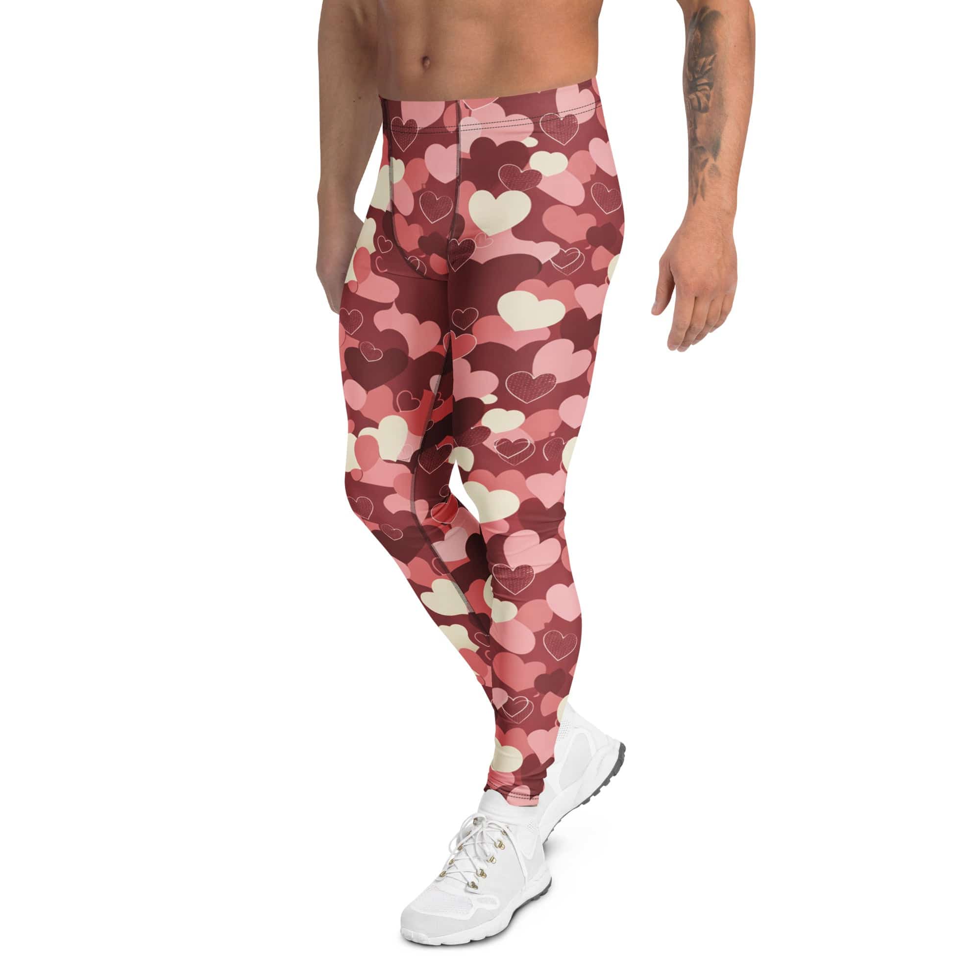 Valentine's Day Camo Men's Leggings