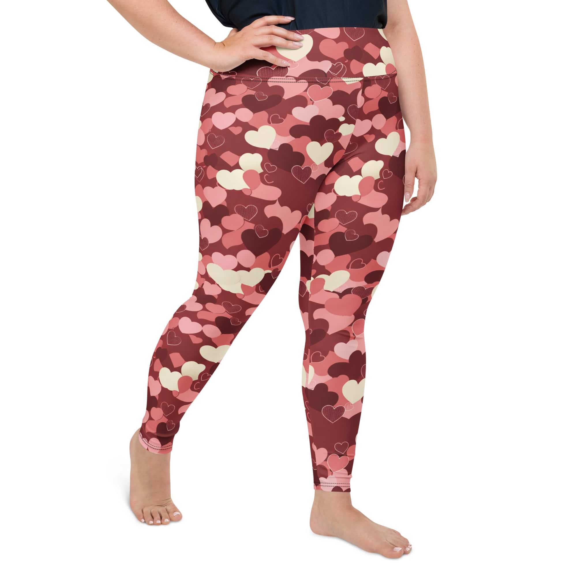 Valentine's Day Camo Plus Size Leggings