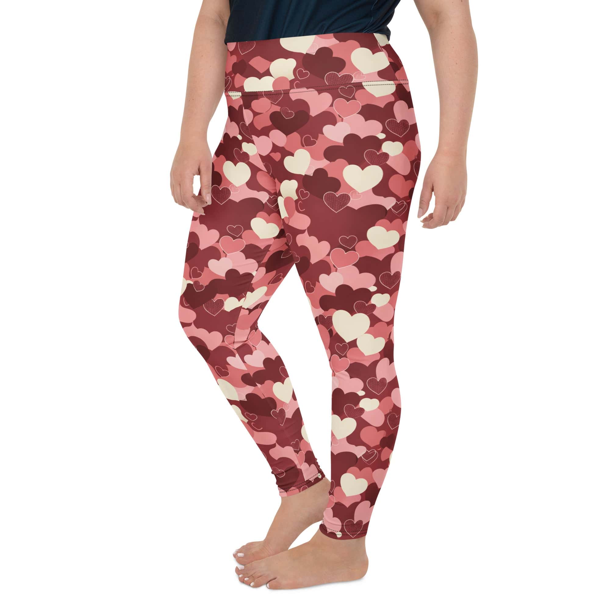 Valentine's Day Camo Plus Size Leggings