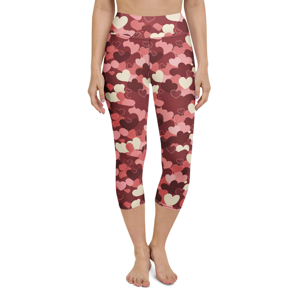 Valentine's Day Camo Yoga Capris