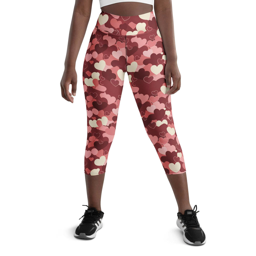Valentine's Day Camo Yoga Capris