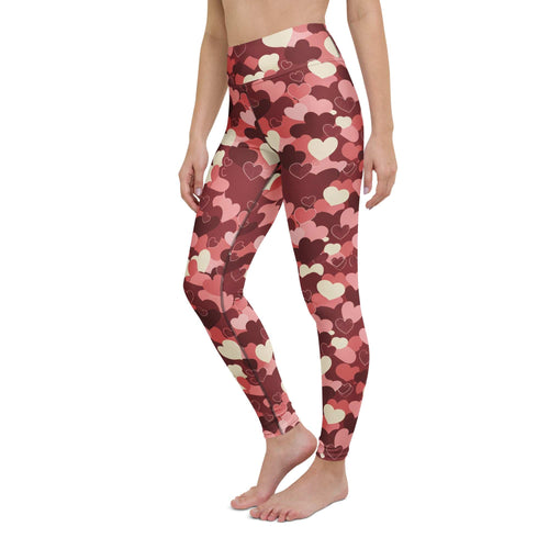Valentine's Day Camo Yoga Leggings