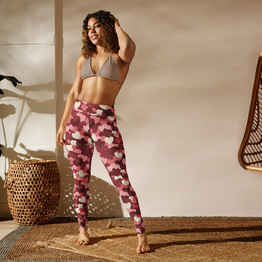 Valentine's Day Camo Yoga Leggings