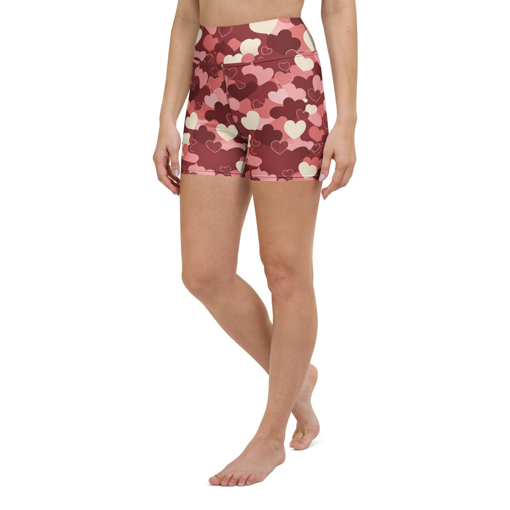 Valentine's Day Camo Yoga Shorts