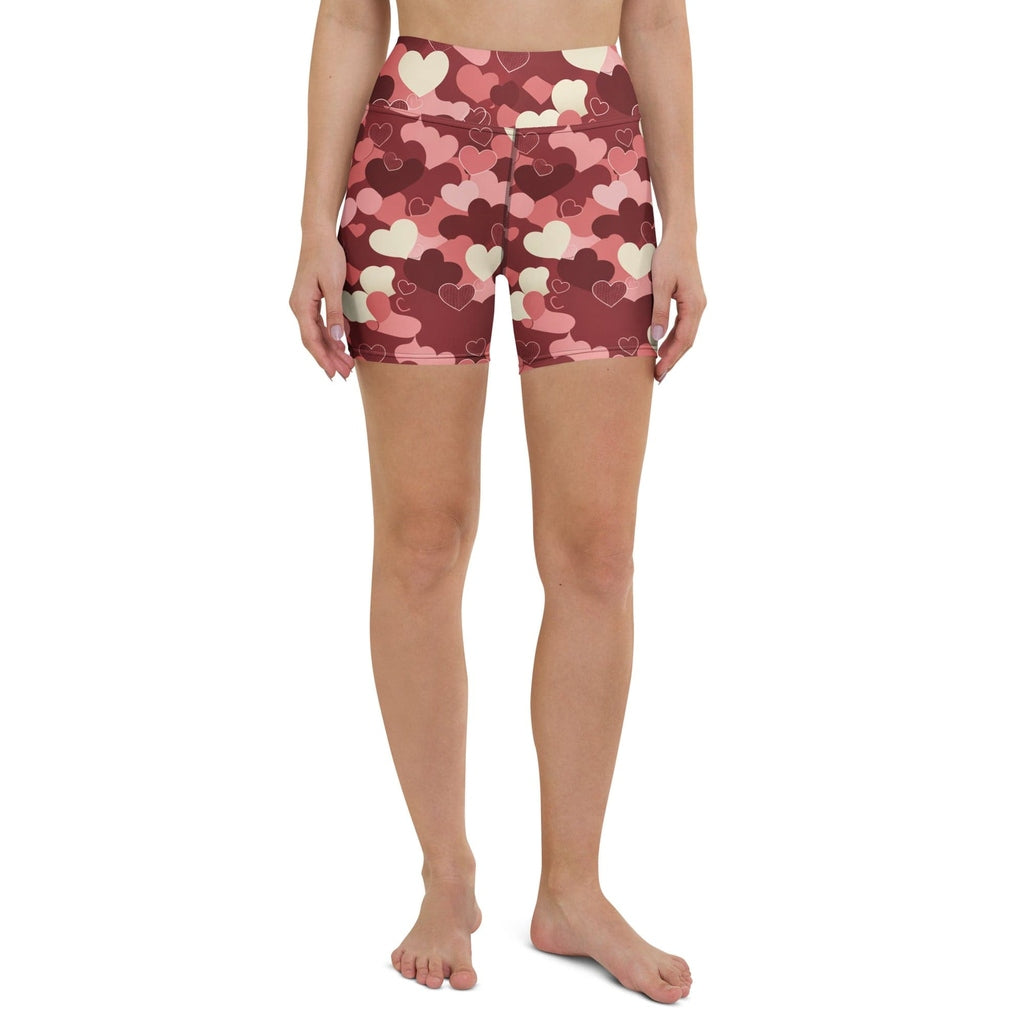Valentine's Day Camo Yoga Shorts