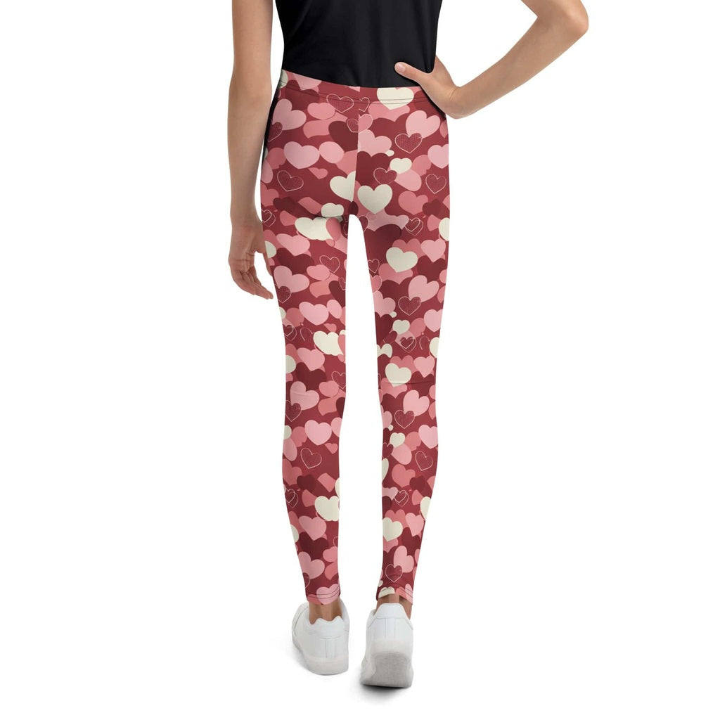 Valentine's Day Camo Youth Leggings
