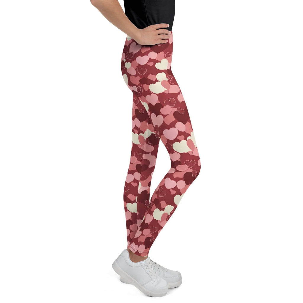 Valentine's Day Camo Youth Leggings