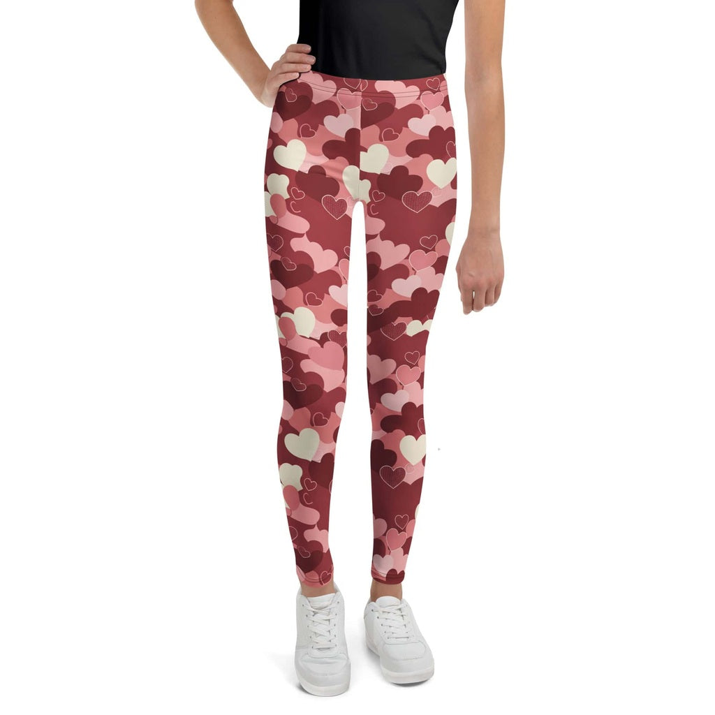 Valentine's Day Camo Youth Leggings