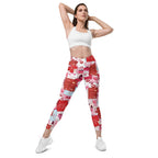 Valentine's Day Cards Crossover Leggings With Pockets