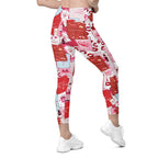 Valentine's Day Cards Crossover Leggings With Pockets