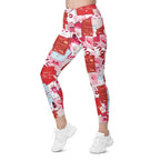 Valentine's Day Cards Crossover Leggings With Pockets