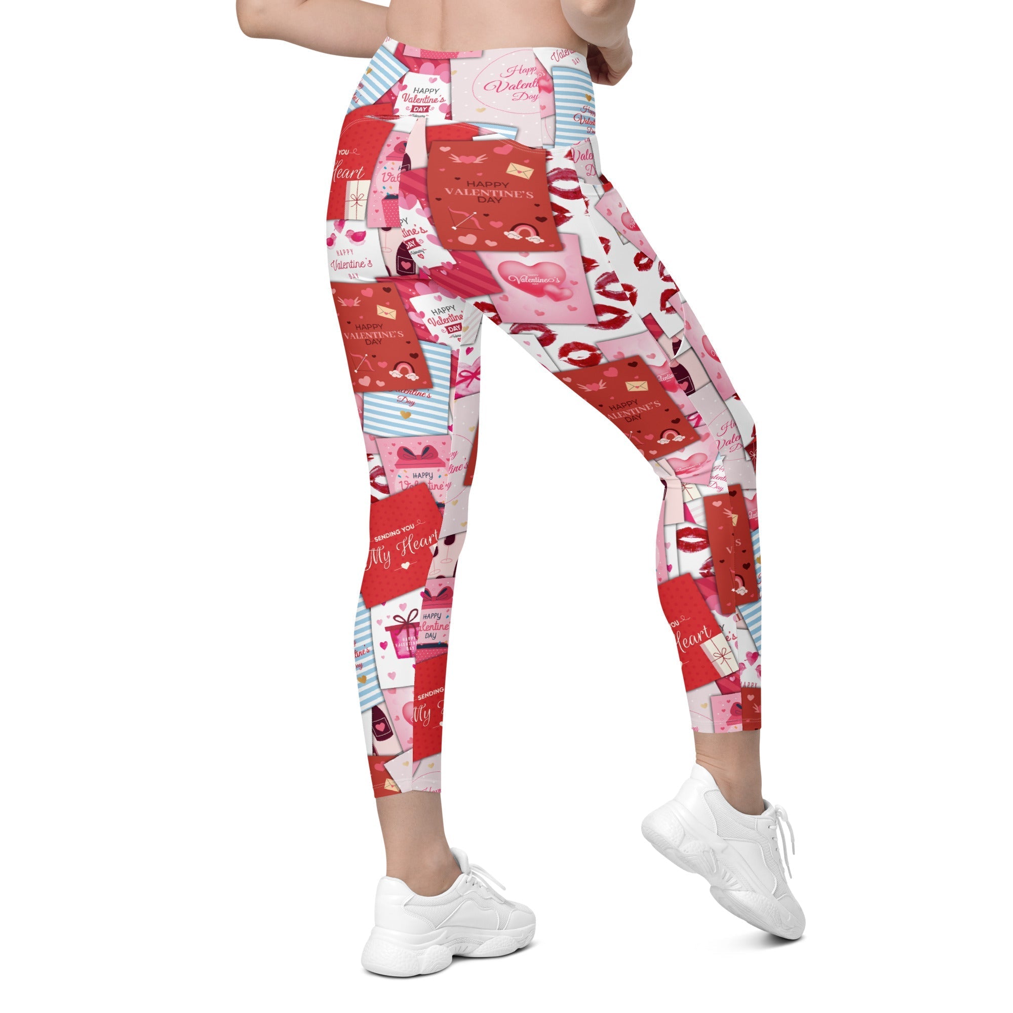 Valentine's Day Cards Leggings With Pockets