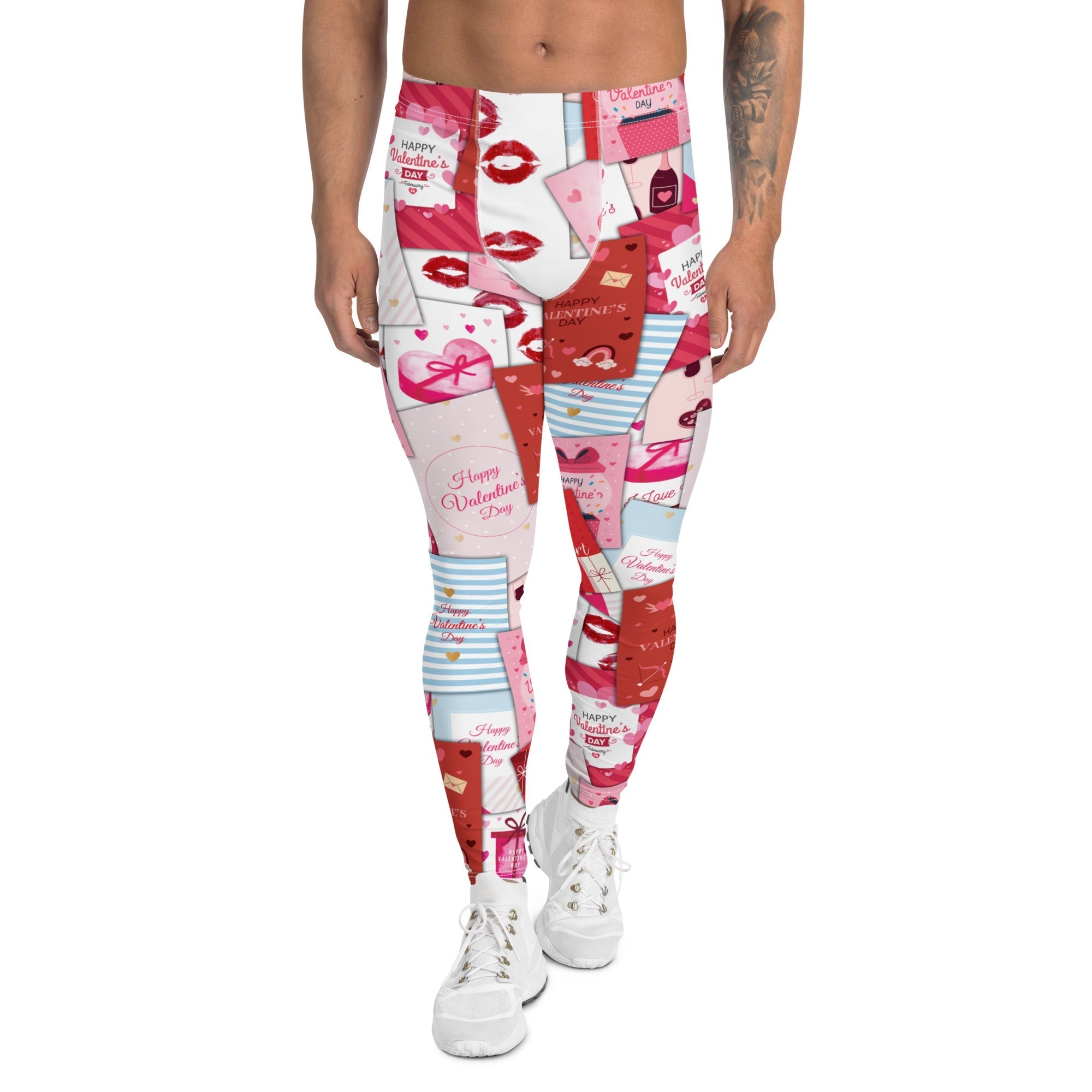 Valentine's Day Cards Men's Leggings