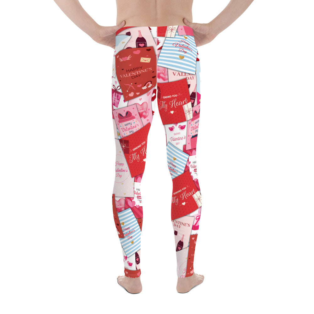 Valentine's Day Cards Men's Leggings