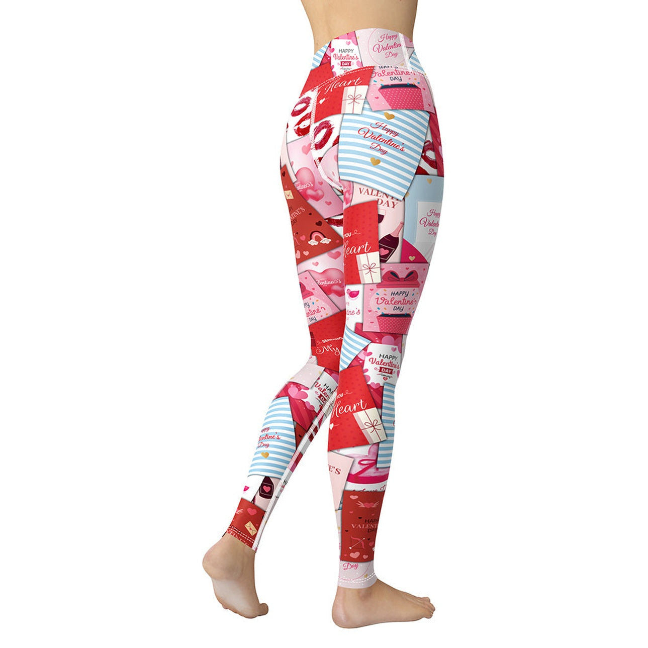 Valentine's Day Cards Yoga Leggings