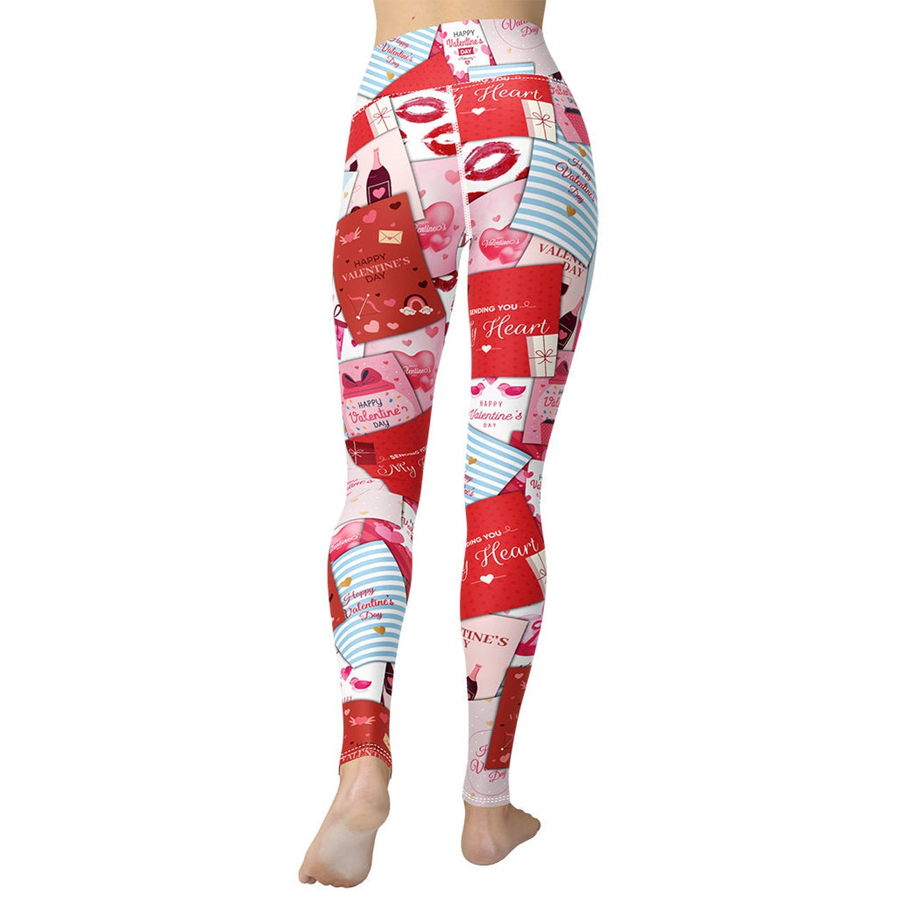 Valentine's Day Cards Yoga Leggings