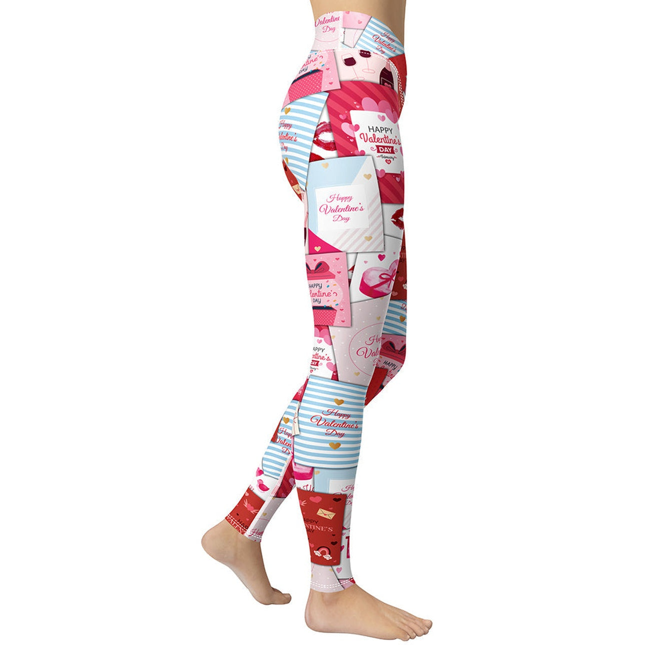 Valentine's Day Cards Yoga Leggings