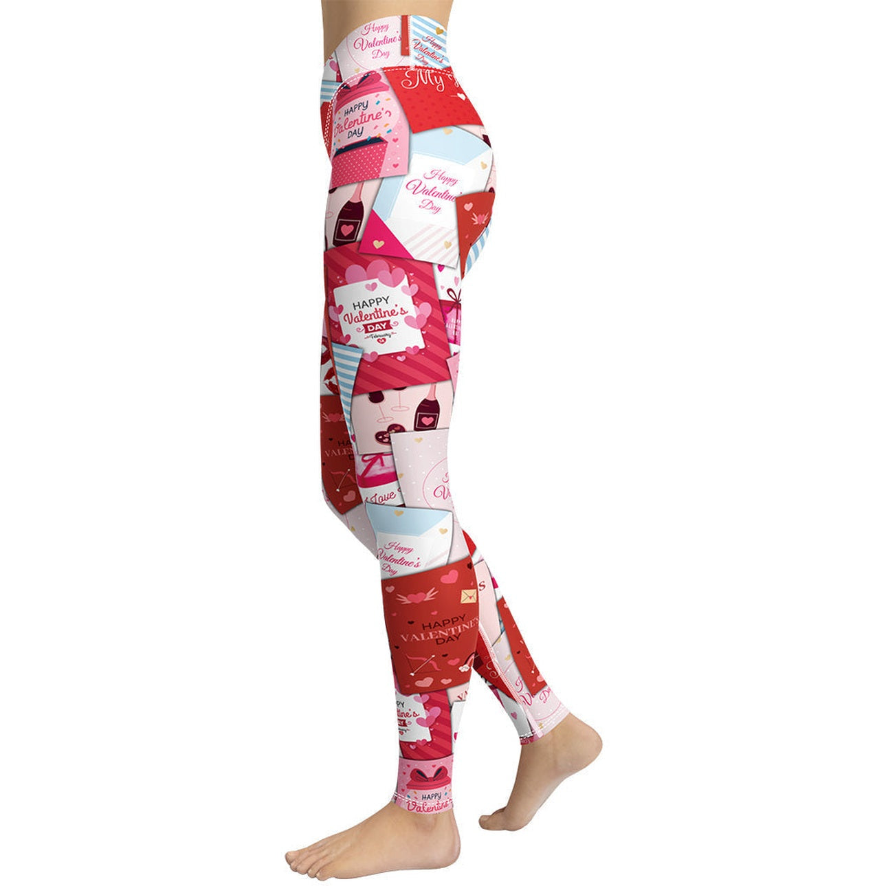 Valentine's Day Cards Yoga Leggings