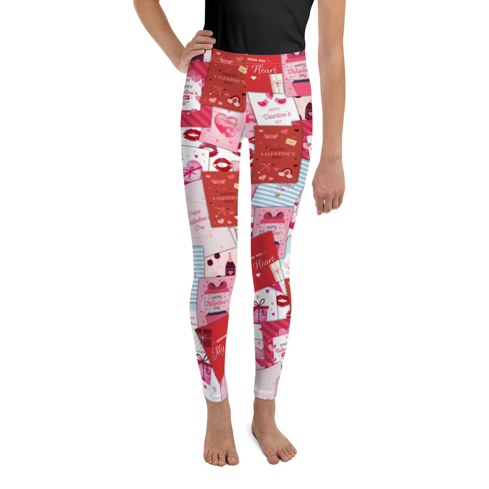Valentine's Day Cards Youth Leggings