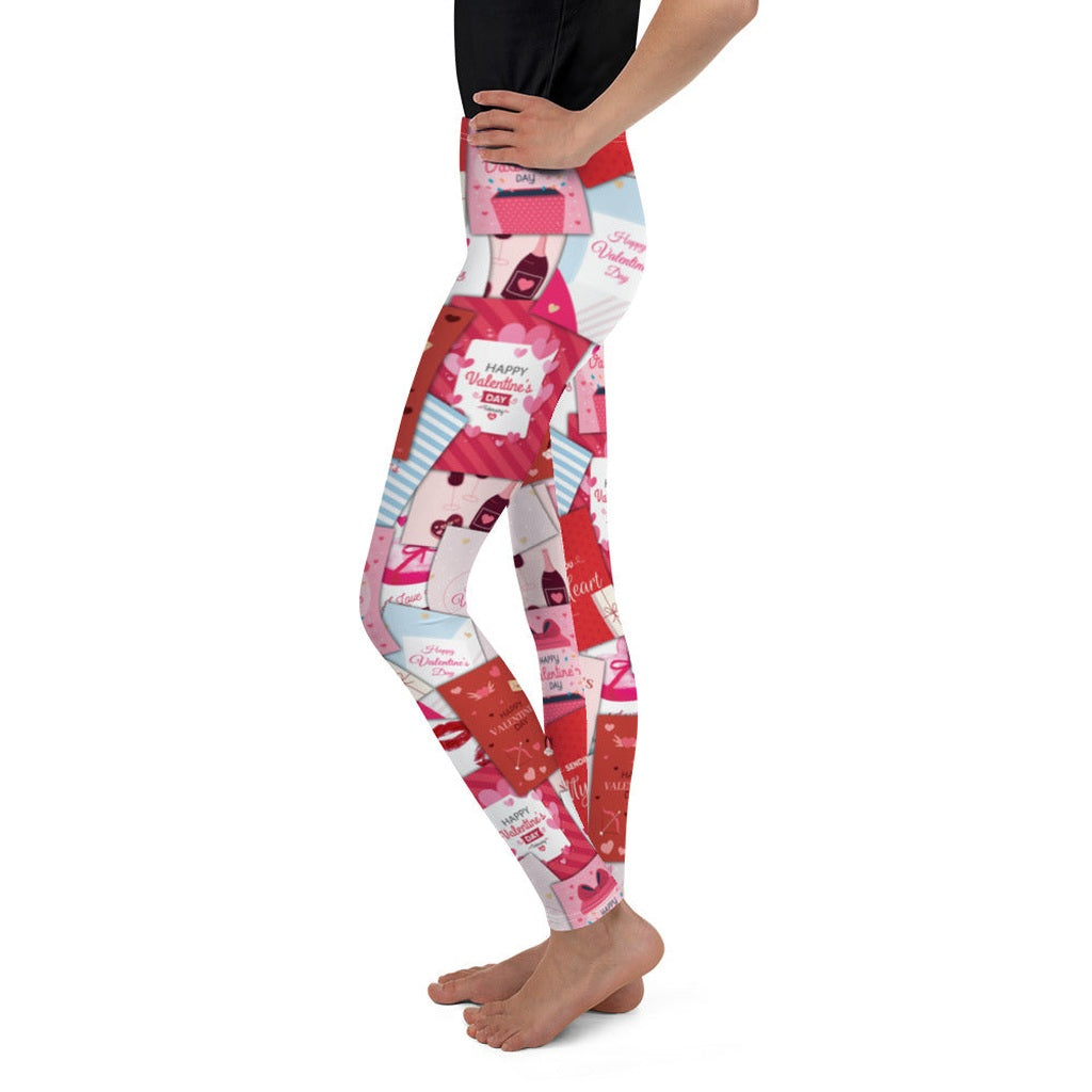 Valentine's Day Cards Youth Leggings