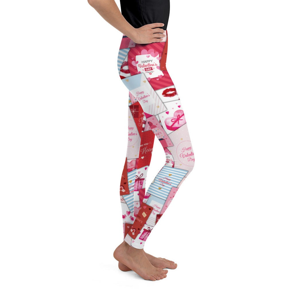 Valentine's Day Cards Youth Leggings