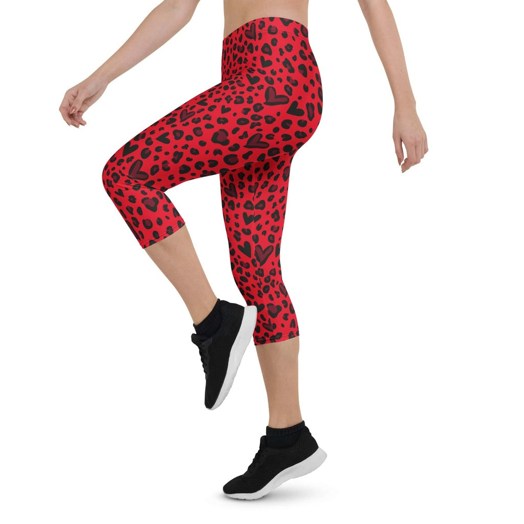 Valentine's Day Leopard Capris