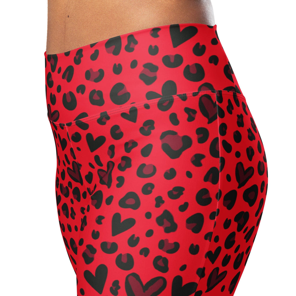 Valentine's Day Leopard Flare Leggings