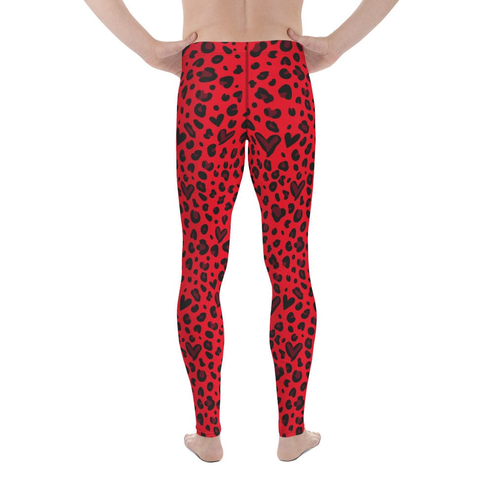 Valentine's Day Leopard Men's Leggings