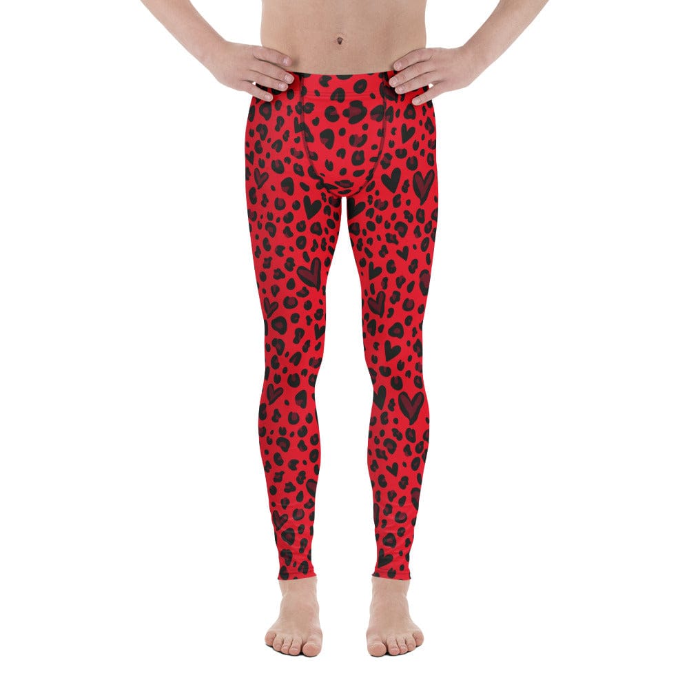 Valentine's Day Leopard Men's Leggings