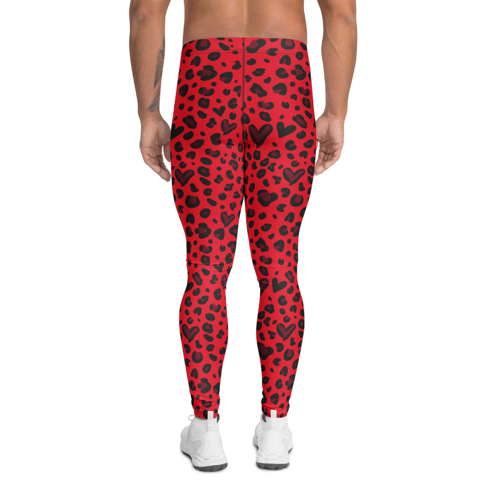 Valentine's Day Leopard Men's Leggings