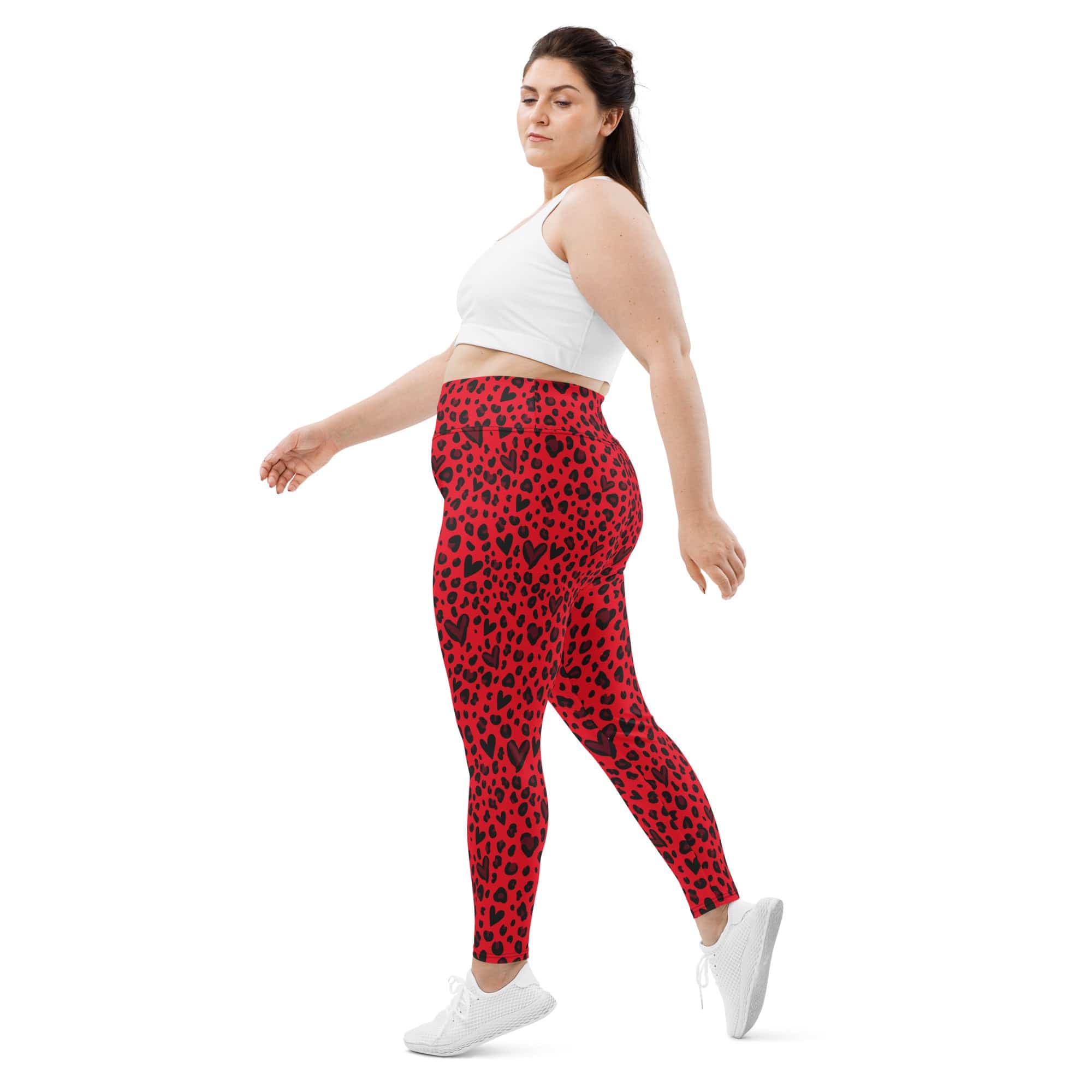 Valentine's Day Leopard Plus Size Leggings