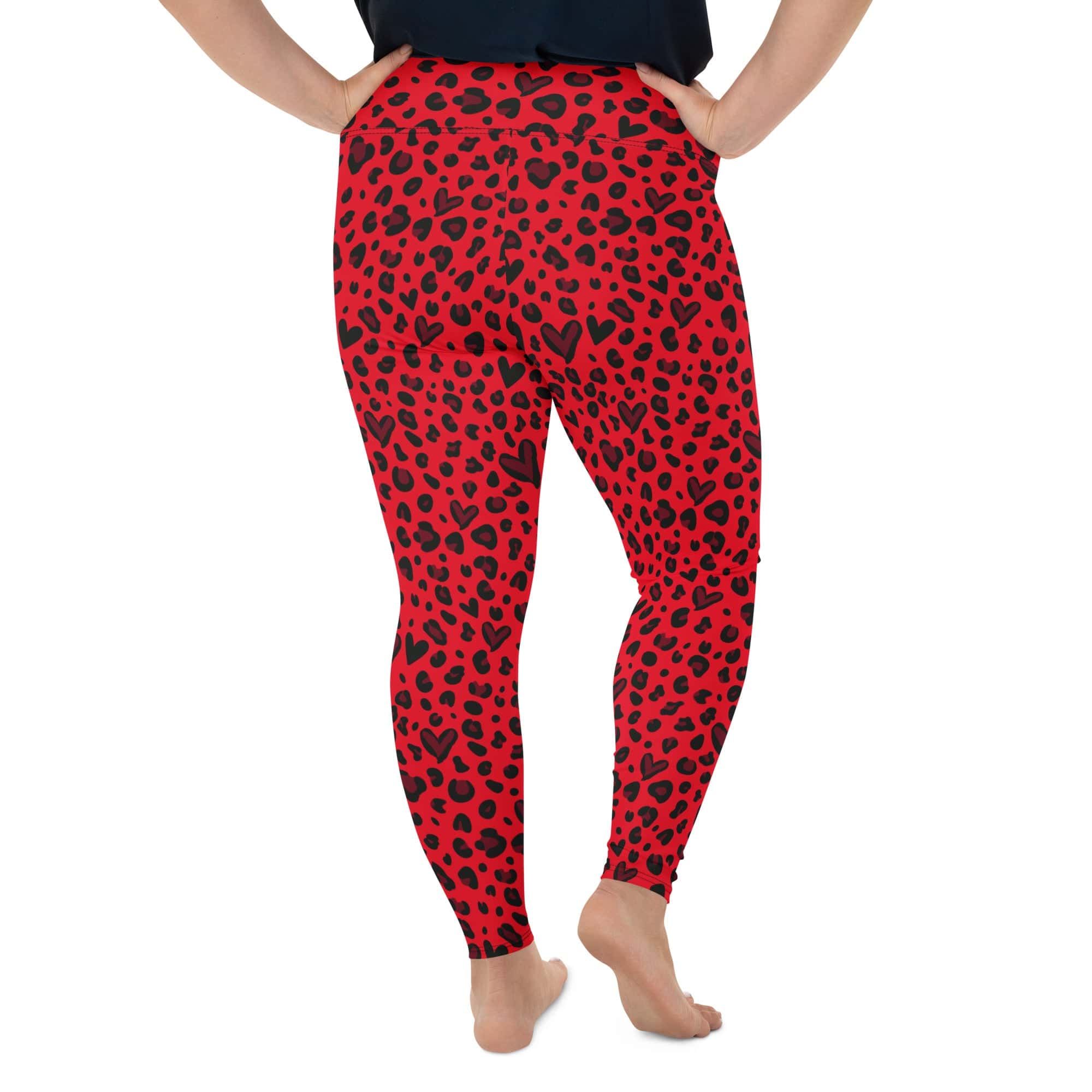 Valentine's Day Leopard Plus Size Leggings