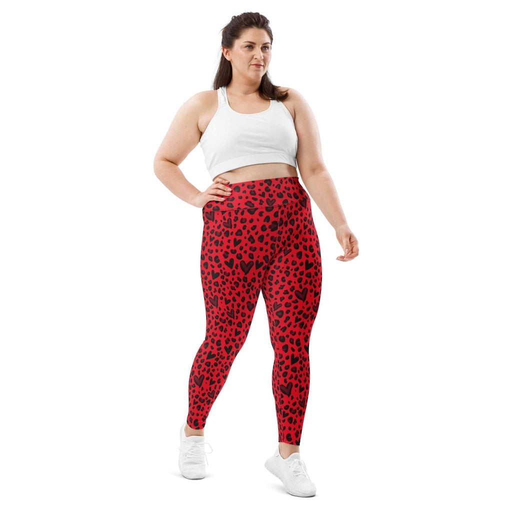 Valentine's Day Leopard Plus Size Leggings