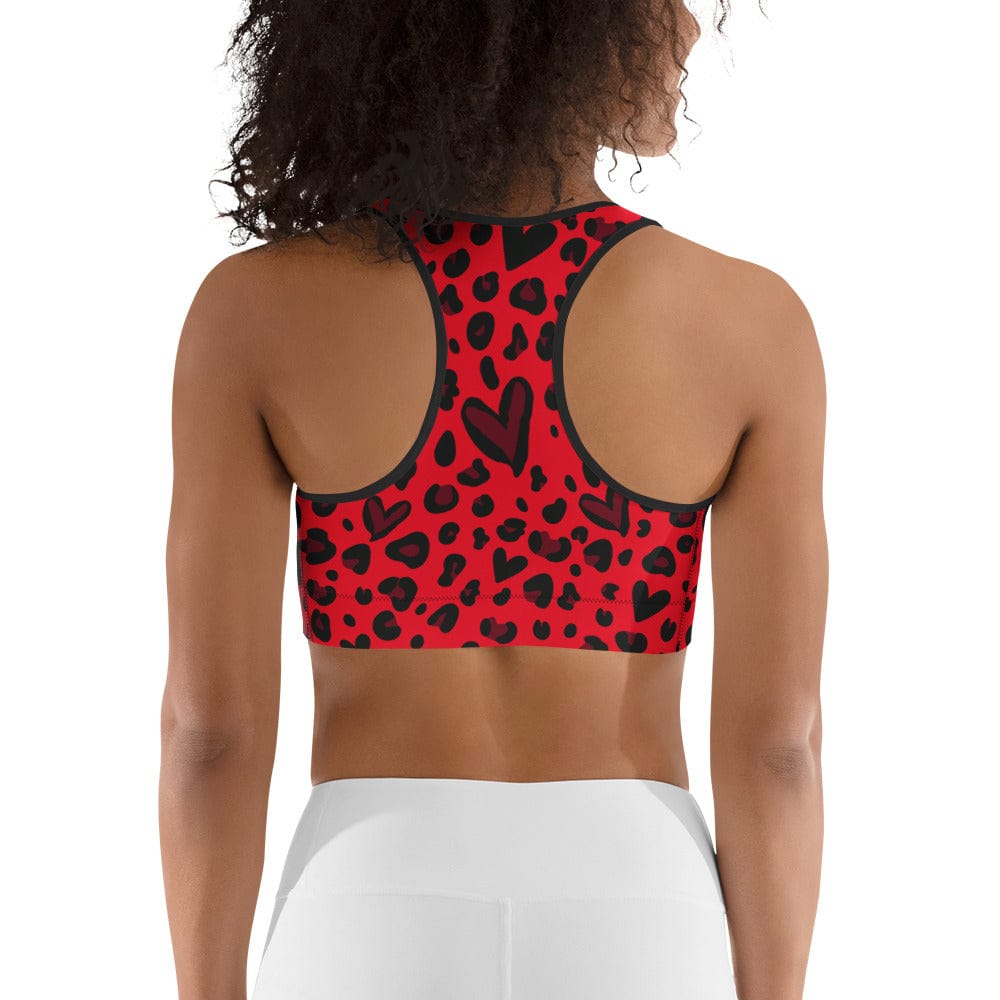 Valentine's Day Leopard Sports Bra