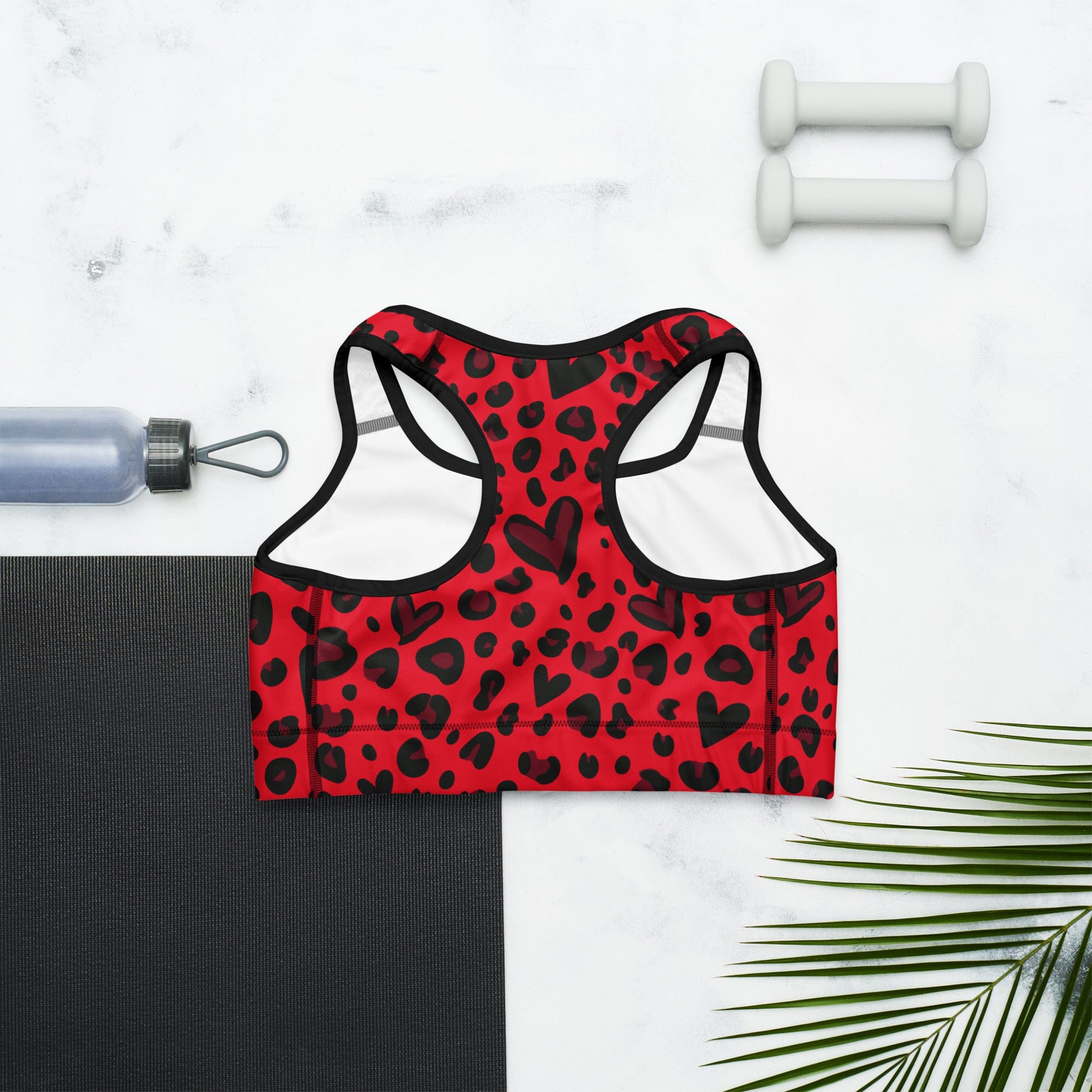 Valentine's Day Leopard Sports Bra