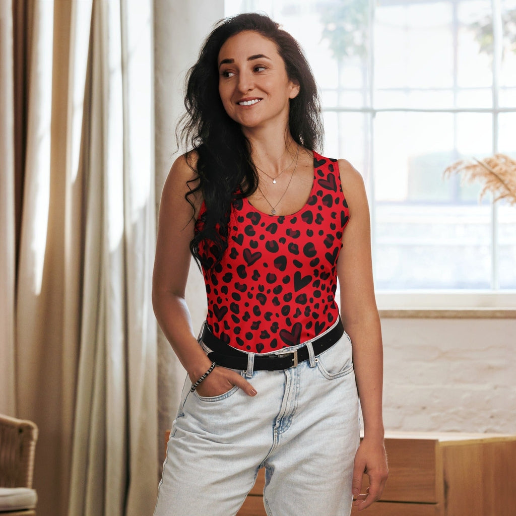Valentine's Day Leopard Tank Top