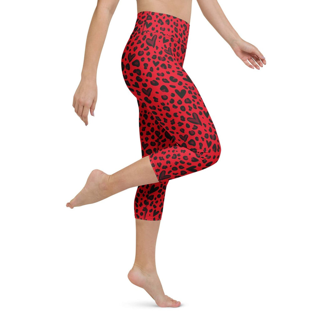 Valentine's Day Leopard Yoga Capris