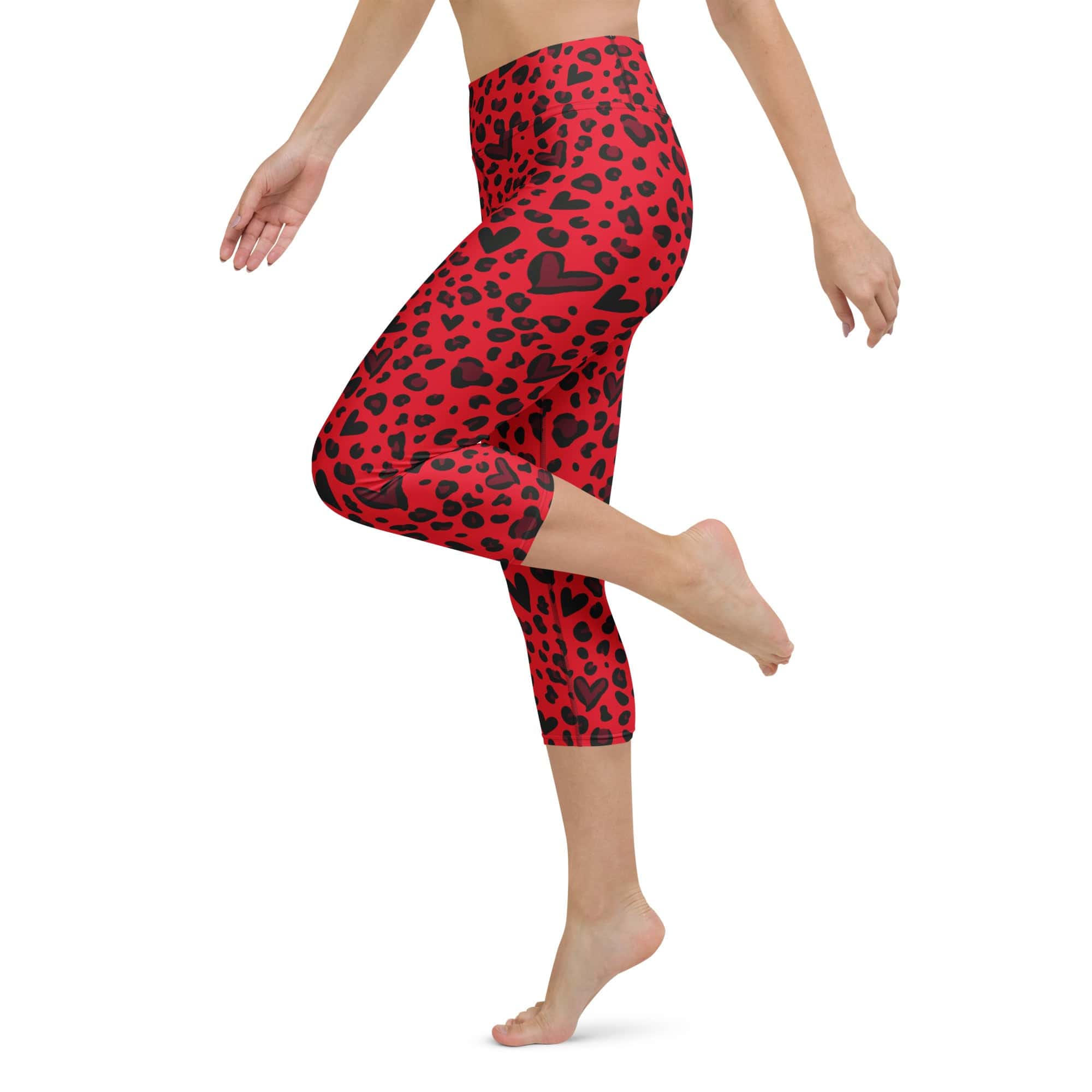 Valentine's Day Leopard Yoga Capris
