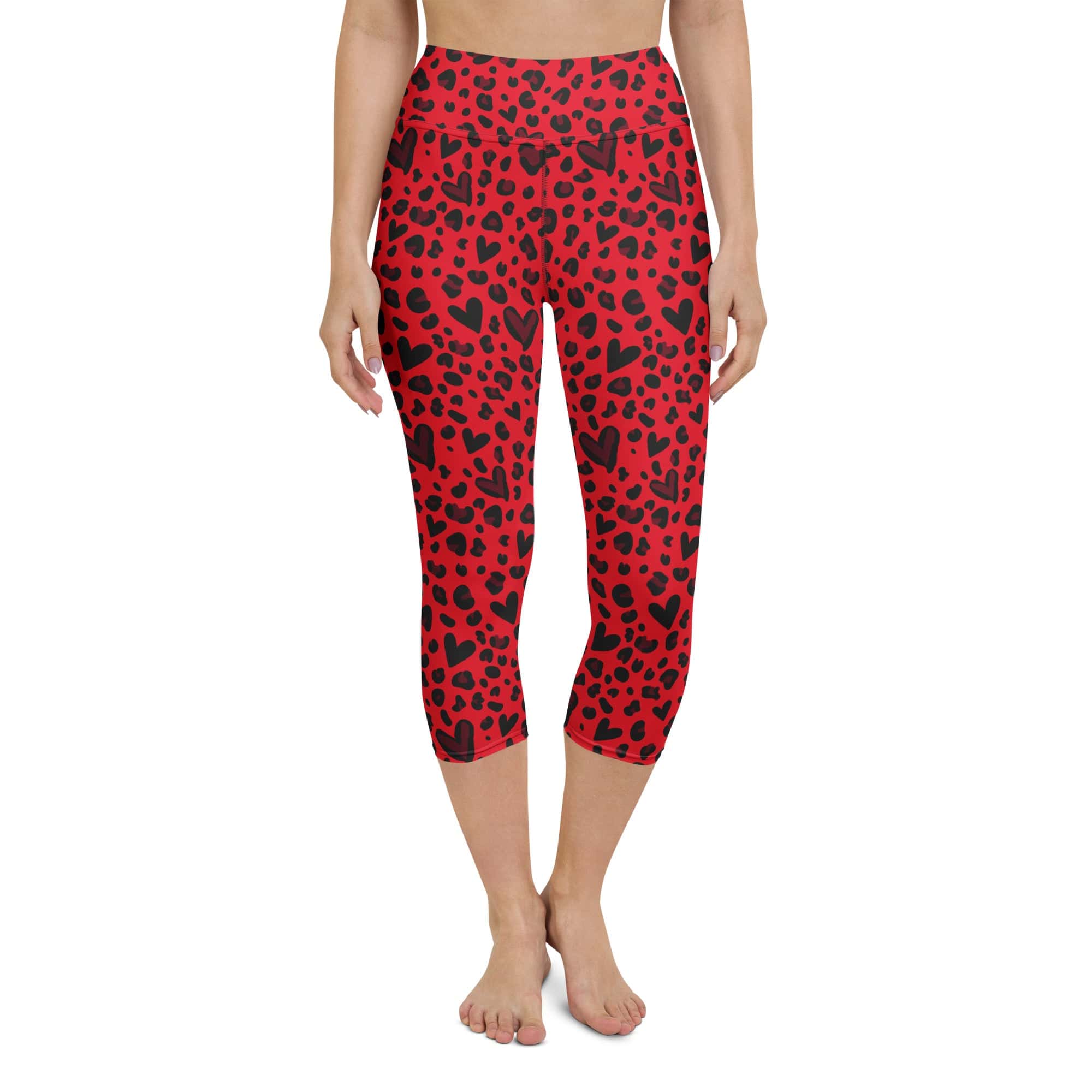 Valentine's Day Leopard Yoga Capris