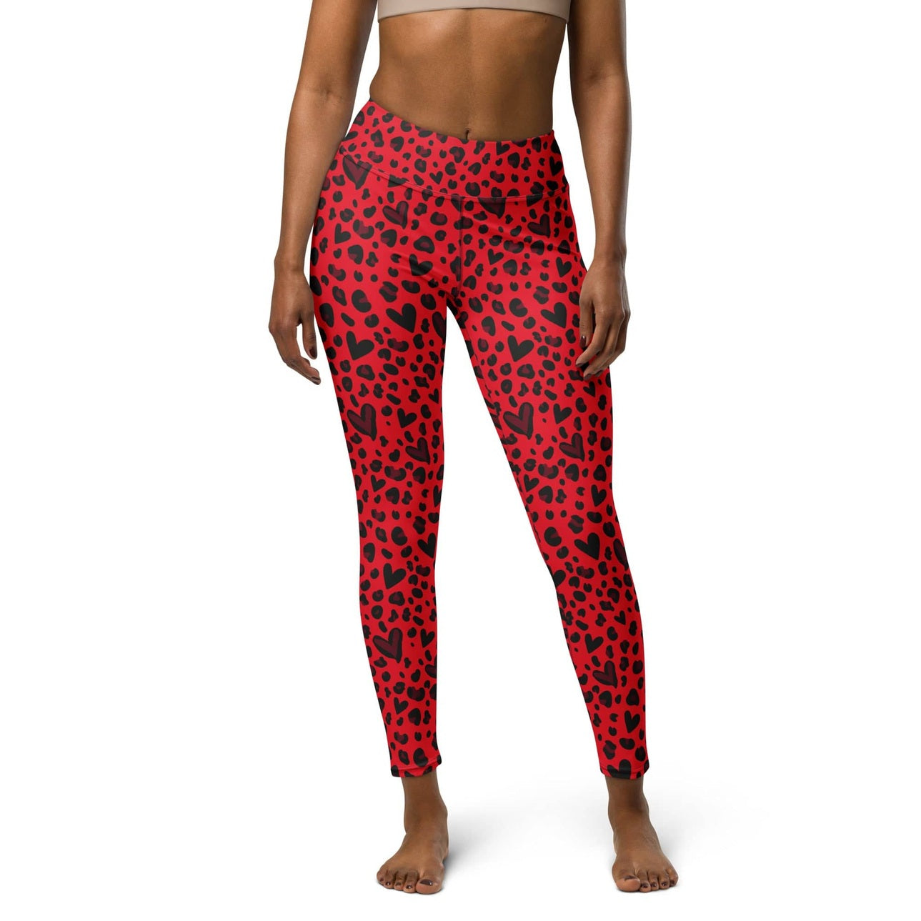 Valentine's Day Leopard Yoga Leggings
