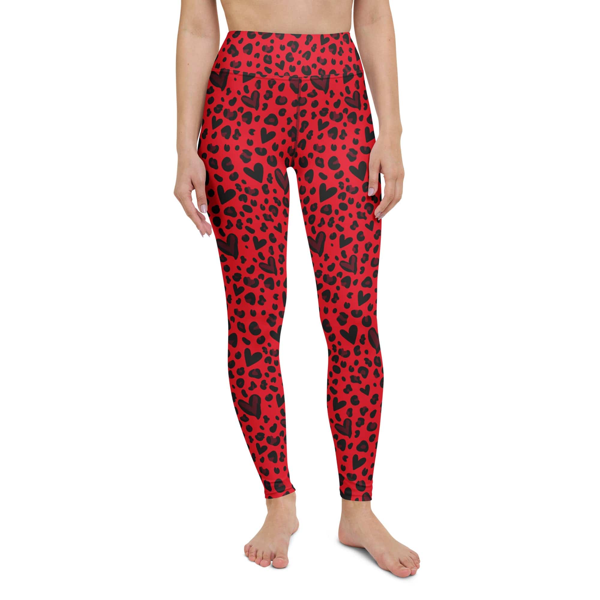 Valentine's Day Leopard Yoga Leggings