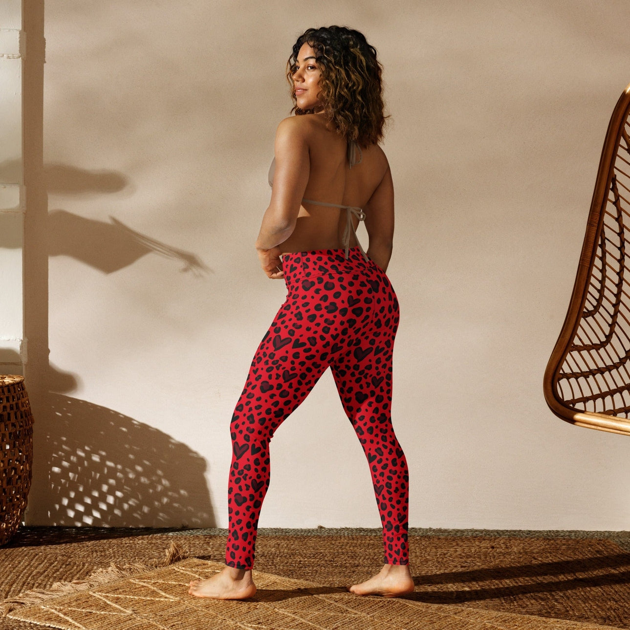 Valentine's Day Leopard Yoga Leggings