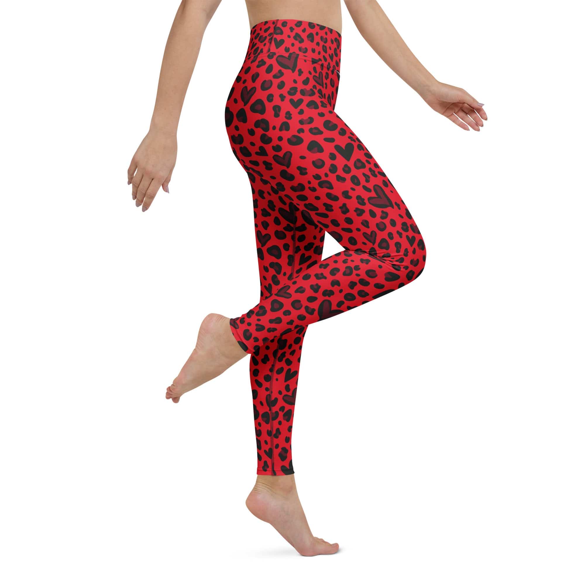Valentine's Day Leopard Yoga Leggings